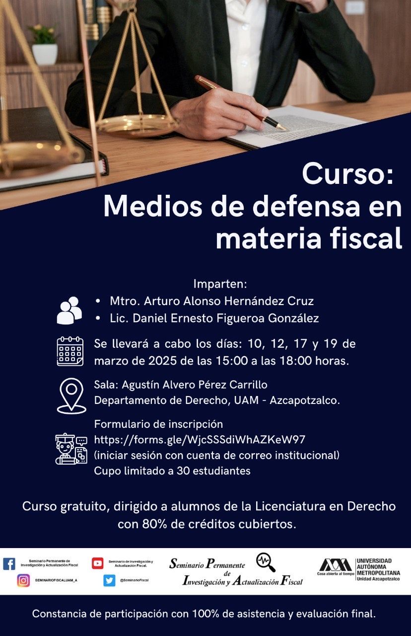 Curso: Medios de defensa en materia fiscal